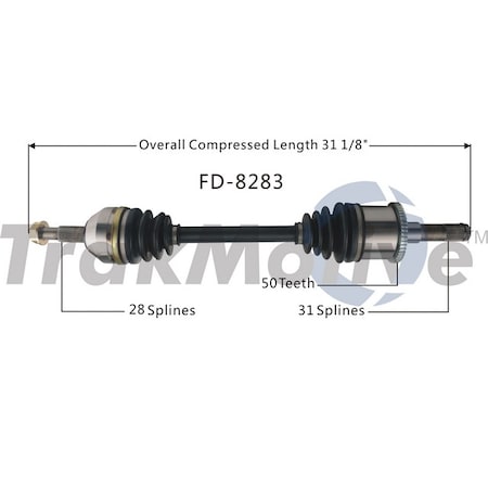 Surtrack Axle Cv Axle Shaft, Fd-8283 FD-8283
